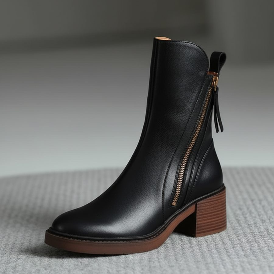 Nicaise Block Heel Ankle Boots for Workdays