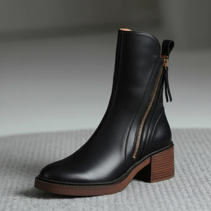 Nicaise Block Heel Ankle Boots for Workdays