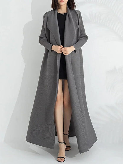 Mahalt A-Line Wrap Maxi Dress with Belt