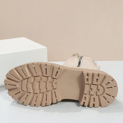Ermentrude Fleece-Lined Suede Slip-On Ankle Boots