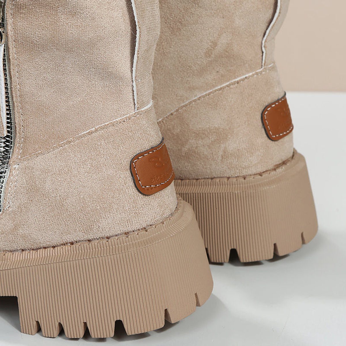 Ermentrude Fleece-Lined Suede Slip-On Ankle Boots