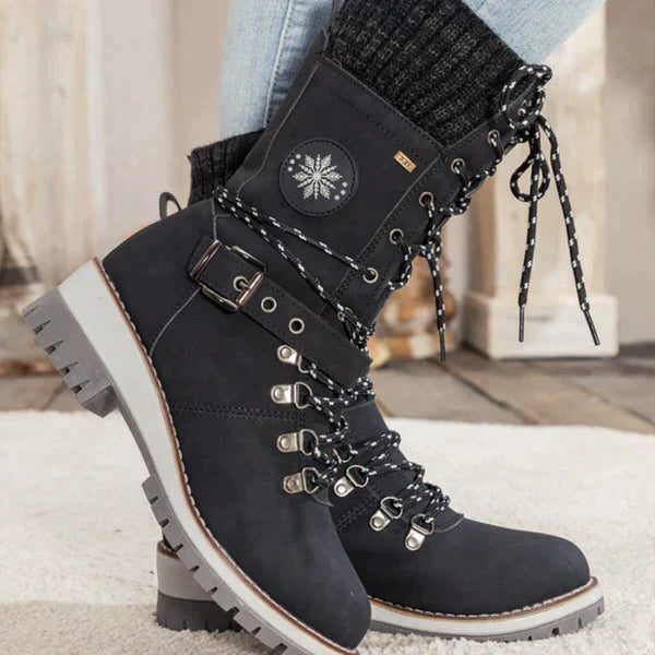 Richilde Platform Winter Boots for Snow, Lace-Up