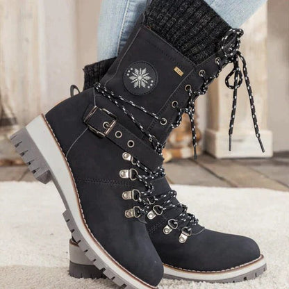 Richilde Platform Winter Boots for Snow, Lace-Up