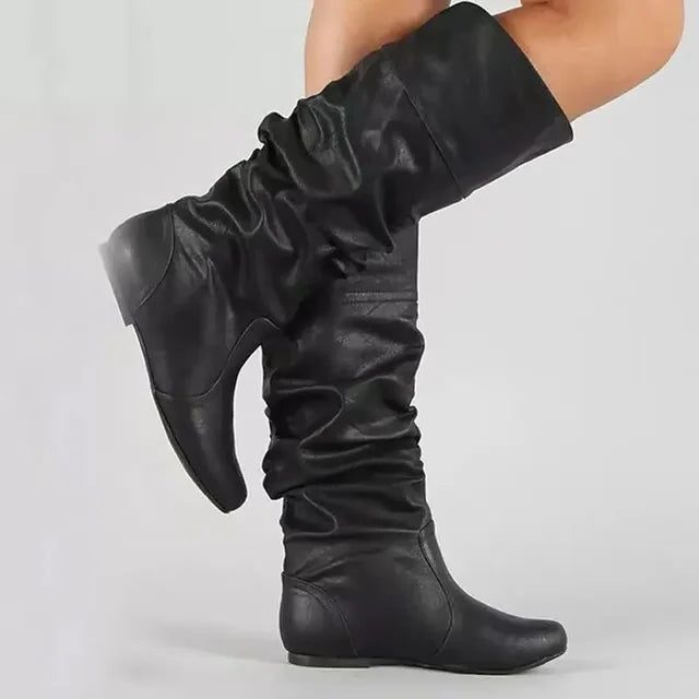 Florentia Ruched Mid-Calf Cowboy Boots for Concerts