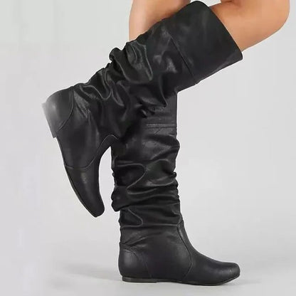 Florentia Ruched Mid-Calf Cowboy Boots for Concerts