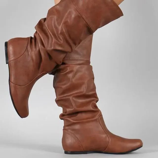 Florentia Ruched Mid-Calf Cowboy Boots for Concerts