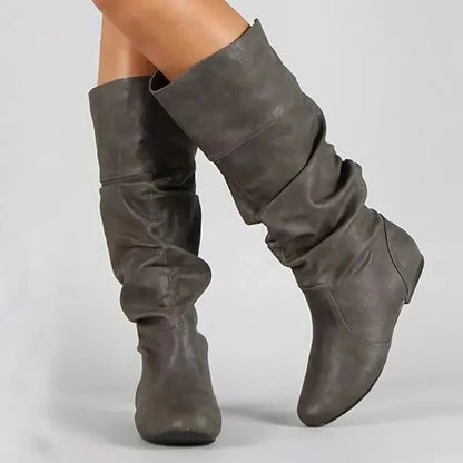 Florentia Ruched Mid-Calf Cowboy Boots for Concerts