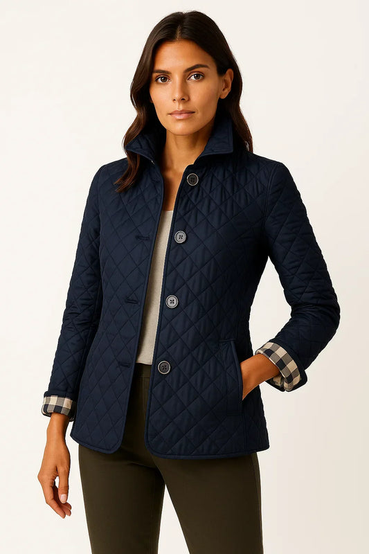 Eniko Quilted Button-Down Blazer