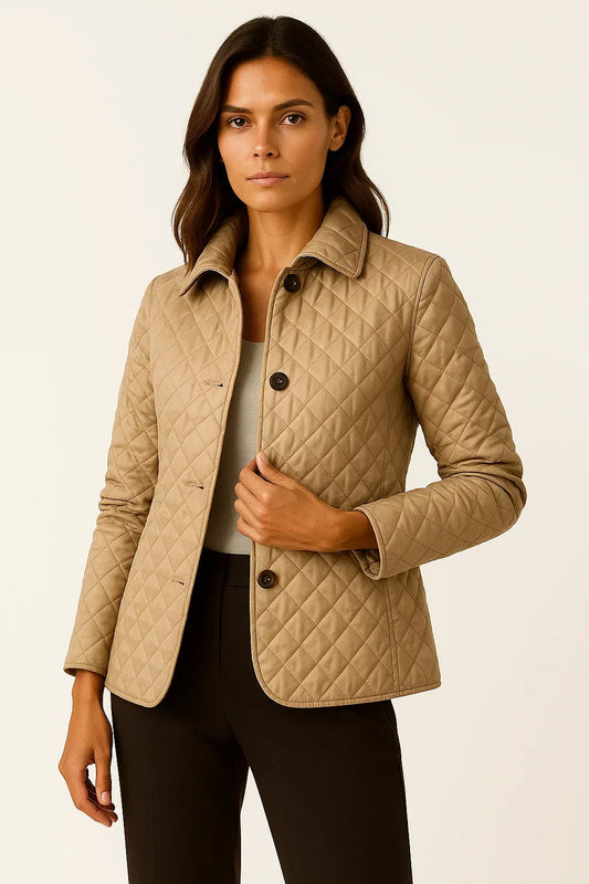 Eniko Quilted Button-Down Blazer