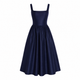 Celestine Blue Slip A-Line Midi Dress