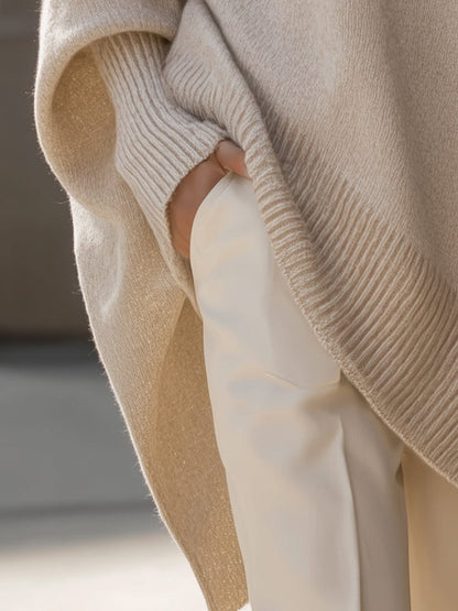 Emengarde Oversized Asymmetrical Hem Sweater