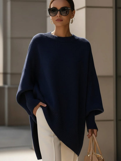 Emengarde Oversized Asymmetrical Hem Sweater