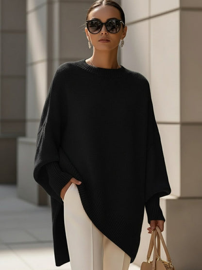 Emengarde Oversized Asymmetrical Hem Sweater