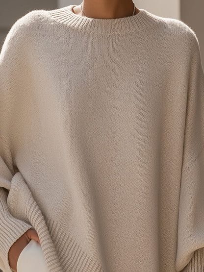 Emengarde Oversized Asymmetrical Hem Sweater
