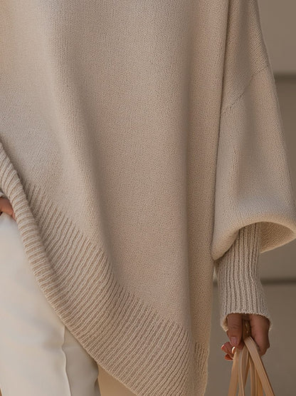 Emengarde Oversized Asymmetrical Hem Sweater