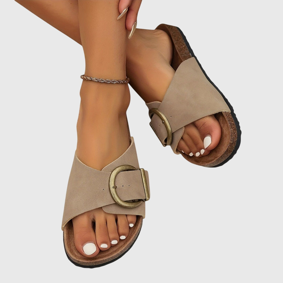 Nolwenne Open Toe Buckle Strap Sandals