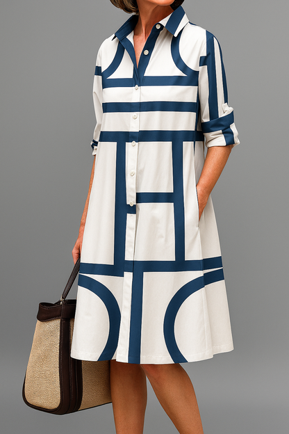 Pulcheria Button-Down Midi Shirt Dress