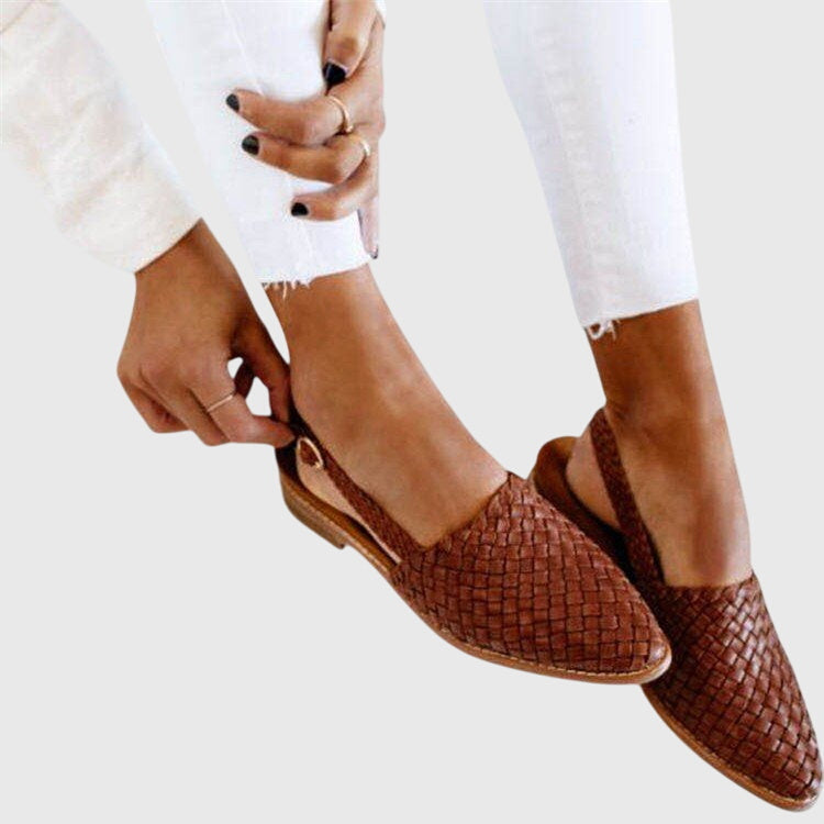 Kunigonde Woven Open Toe Loafers