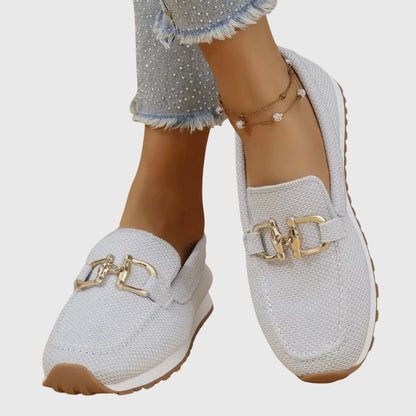Wivine Woven Loafers with Metal Hardware