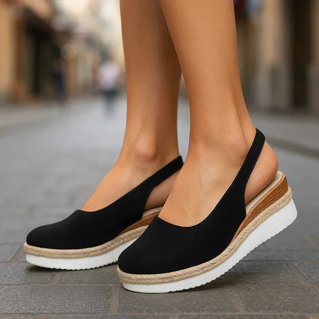 Caoimhe Platform Slingback Wedge Heels