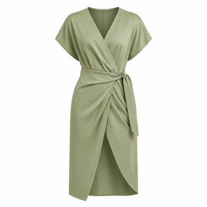 Seraphina Elegant Wrap Midi Dress