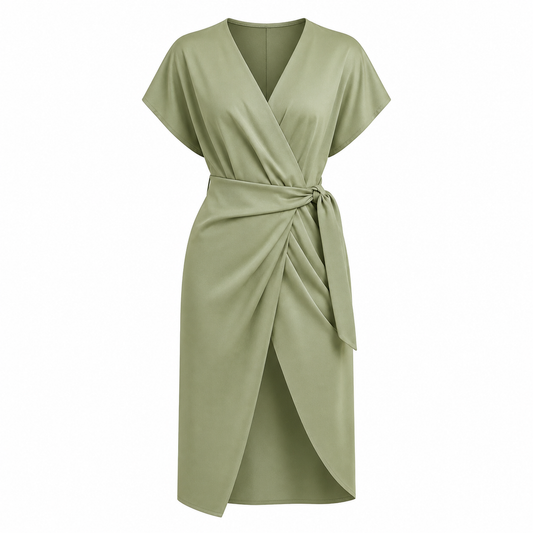 Seraphina Elegant Wrap Midi Dress
