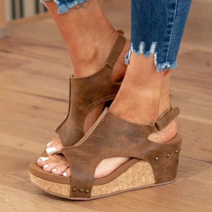 Kiyomi Platform Wedge Sandals with Open Toe