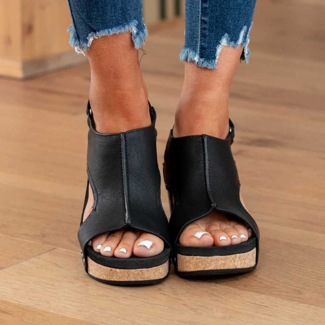 Kiyomi Platform Wedge Sandals with Open Toe