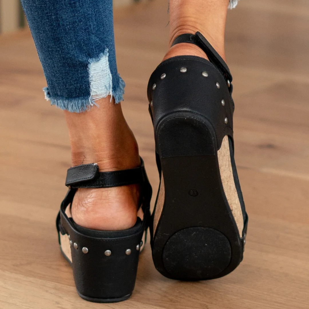 Kiyomi Platform Wedge Sandals with Open Toe