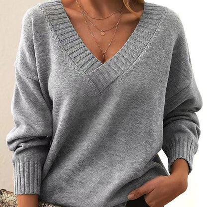 Rohesia Relaxed Fit Sweater with V-Neck