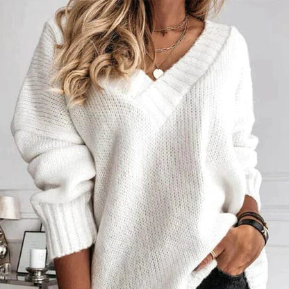 Rohesia Relaxed Fit Sweater with V-Neck