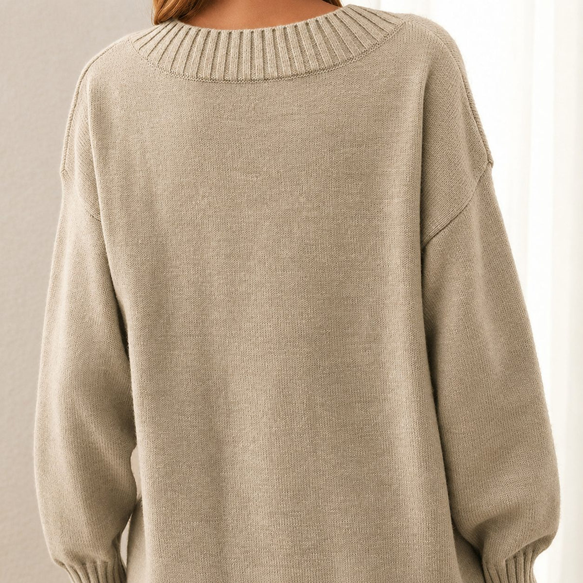 Rohesia Relaxed Fit Sweater with V-Neck