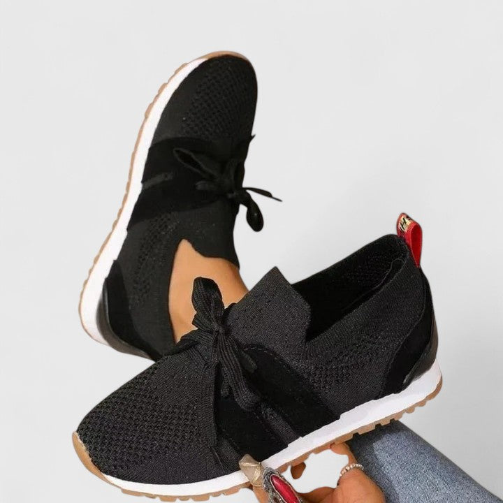Pharailde Lace-Up Knit Sneakers