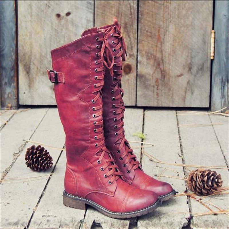 Ysanne Tall Lace-Up Riding Boots for Country Weekends
