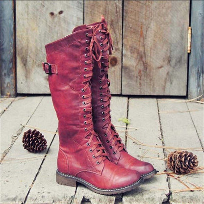 Ysanne Tall Lace-Up Riding Boots for Country Weekends