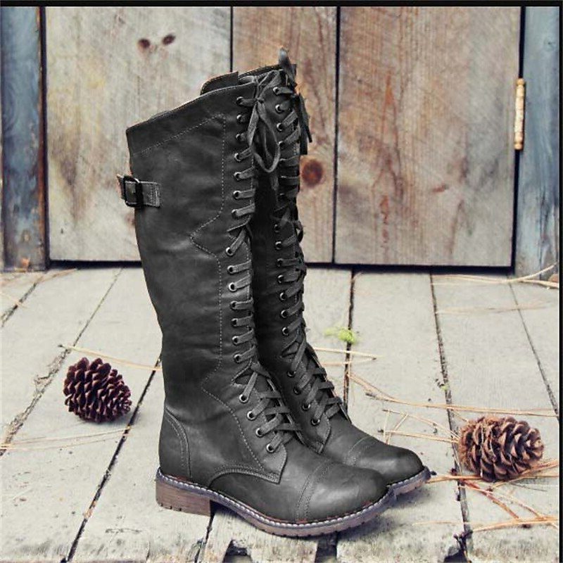 Ysanne Tall Lace-Up Riding Boots for Country Weekends