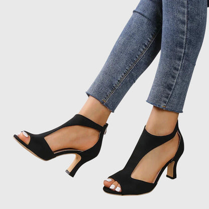 Teresinha Block Heel Sandals with Open Toe