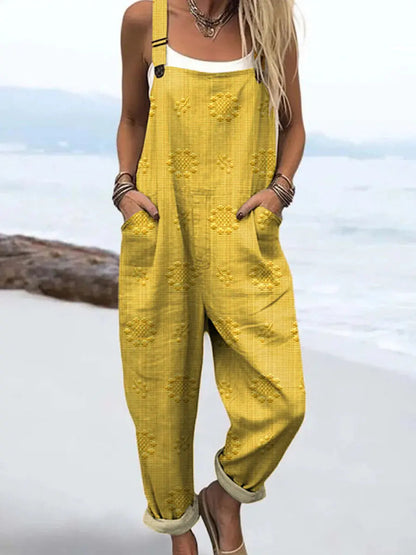 Eustachie Relaxed Fit Patterned Jumpsuit