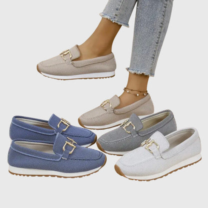 Wivine Woven Loafers with Metal Hardware