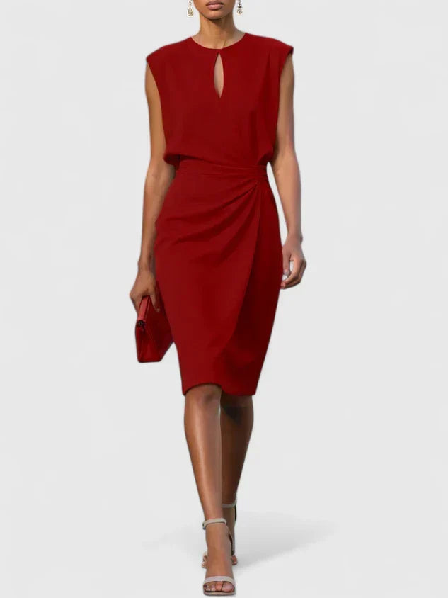 Fremberge Sleeveless Wrap Midi Dress