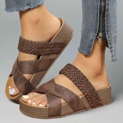Onneca Woven Platform Sandals