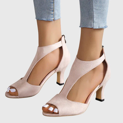 Teresinha Block Heel Sandals with Open Toe
