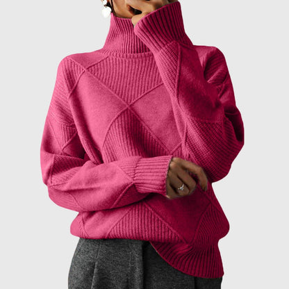 Helvide Ribbed Knit Turtleneck Sweater
