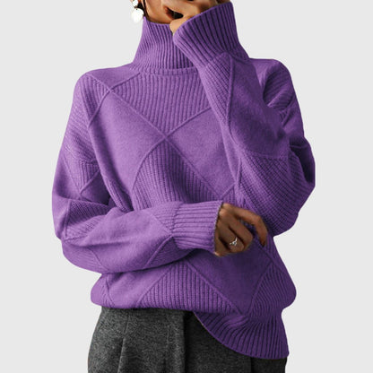 Helvide Ribbed Knit Turtleneck Sweater