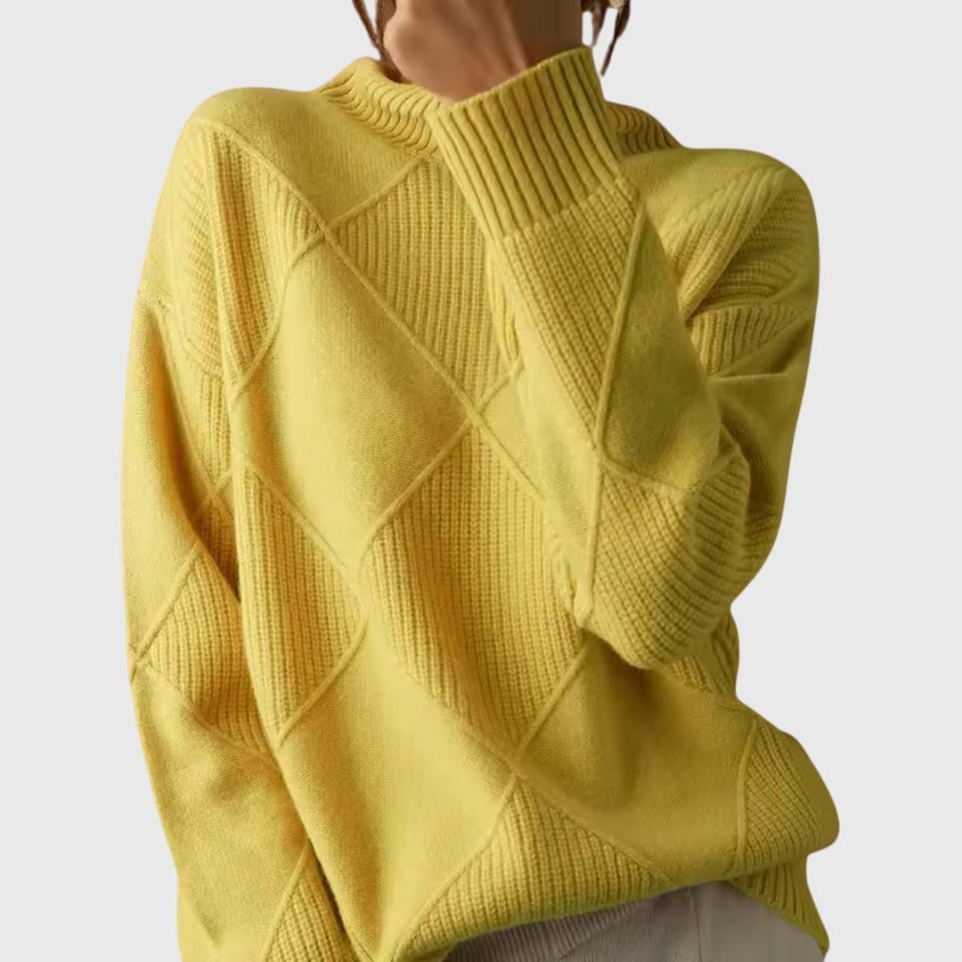 Helvide Ribbed Knit Turtleneck Sweater