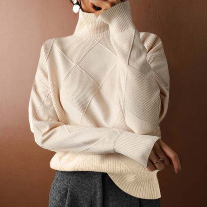 Helvide Ribbed Knit Turtleneck Sweater