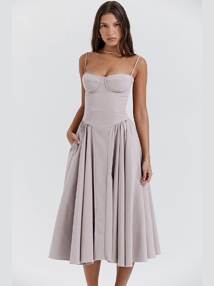 Milica Wedding Guest A-Line Midi Dress