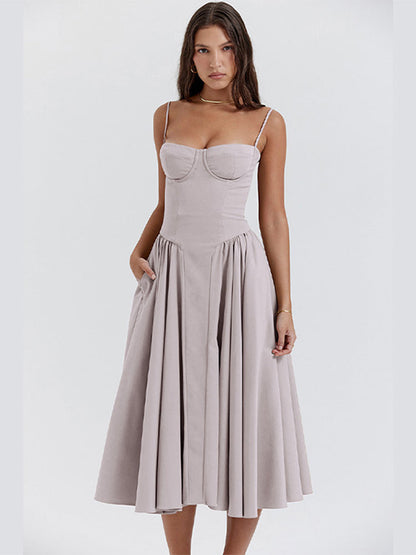Milica Wedding Guest A-Line Midi Dress