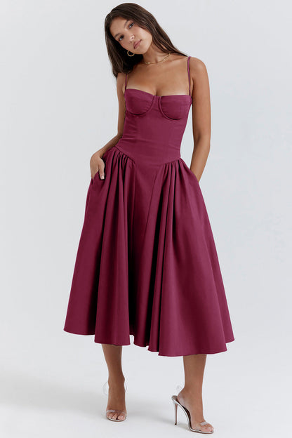 Milica Wedding Guest A-Line Midi Dress