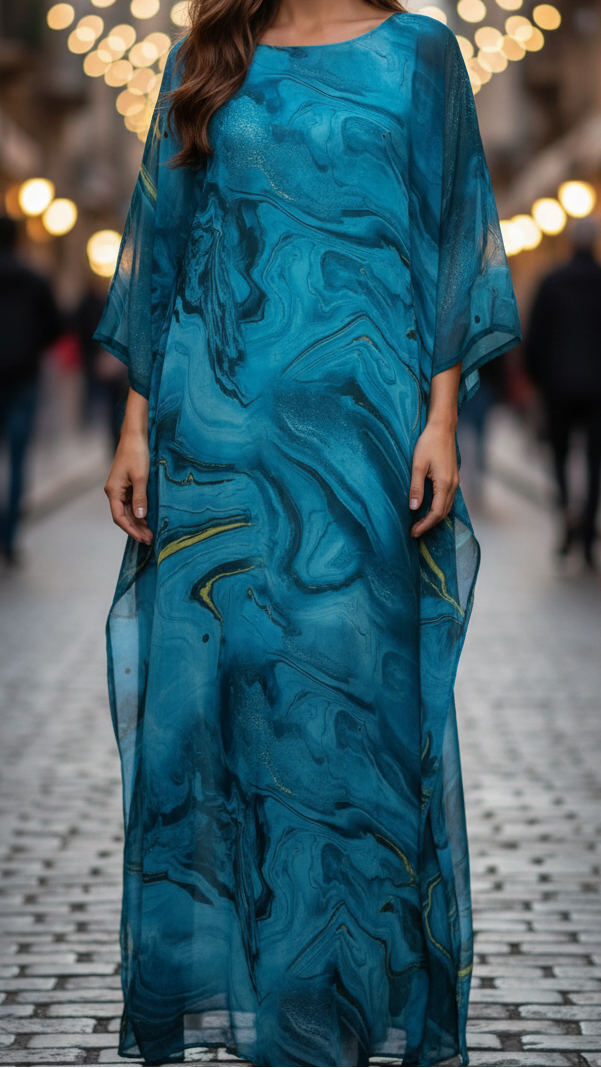 Tijana Wedding Guest Maxi Dress with Batwing Sleeves